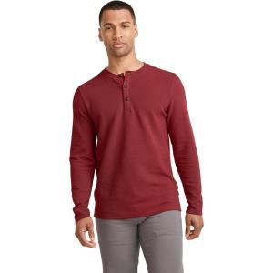 imageJockey Outdoors Mens Casualwear Long Sleeve HenleyFaded Crimson