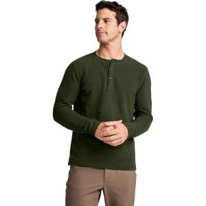 imageJockey Outdoors Mens Casualwear Long Sleeve HenleyMire Green