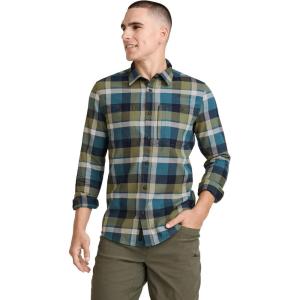 imageJockey Outdoors Mens Casualwear Slim Fit Flannel Field ShirtGlacier Plaid