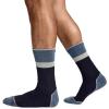 imageJockey Mens Socks Mens Made in America Light Merino Wool Hiking Crew SockBlueNavy