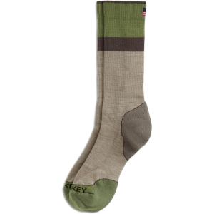 imageJockey Mens Socks Mens Made in America Light Merino Wool Hiking Crew SockCappuccino