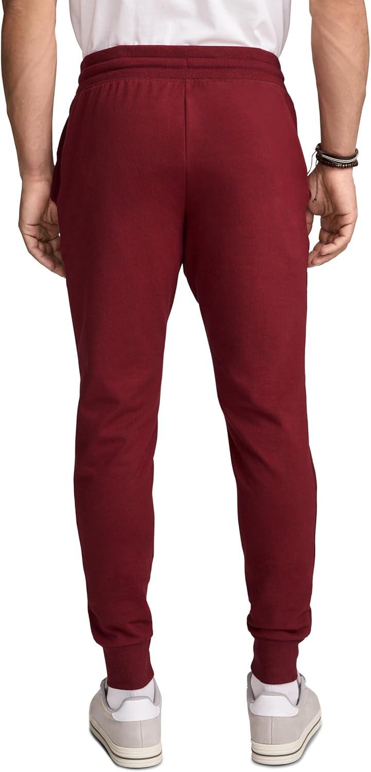 imageJockey Mens Loungewear Lightweight Cotton Blend Fleece JoggerDeep Cranberry