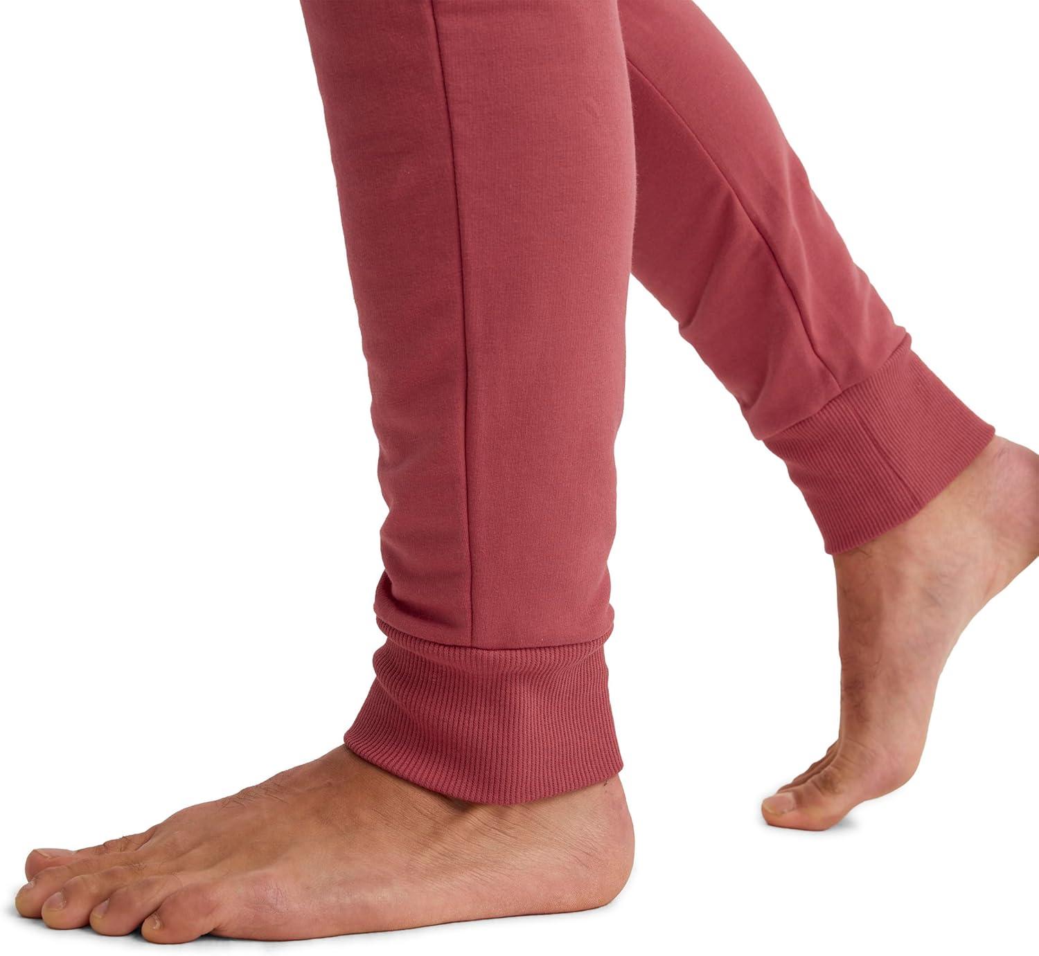 imageJockey Mens Loungewear Lightweight Cotton Blend Fleece JoggerMalibu Red