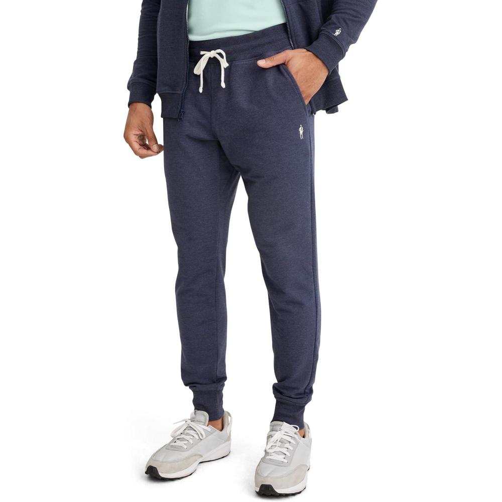 imageJockey Mens Loungewear Lightweight Cotton Blend Fleece JoggerTrue Navy Heather