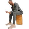 imageJockey Mens Loungewear Lightweight Cotton Blend Fleece JoggerBattleship Grey