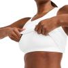 imageJockey Womens Activewear EVERACTIVE Mesh Lined Crop Tank with Builtin BraBright White