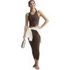 imageJockey Womens Activewear EVERACTIVE Mesh Lined Crop Tank with Builtin BraChocolate