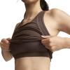 imageJockey Womens Activewear EVERACTIVE Mesh Lined Crop Tank with Builtin BraChocolate
