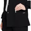 imageJockey Womens Scrubs Womens Classic Round Neckline Snap Scrub JacketBlack