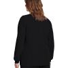 imageJockey Womens Scrubs Womens Classic Round Neckline Snap Scrub JacketBlack