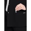 imageJockey Womens Scrubs Womens Classic Round Neckline Snap Scrub JacketBlack