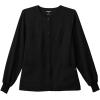imageJockey Womens Scrubs Womens Classic Round Neckline Snap Scrub JacketBlack