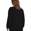 imageJockey Womens Scrubs Womens Classic Round Neckline Snap Scrub JacketBlack