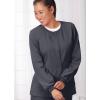 imageJockey Womens Scrubs Womens Classic Round Neckline Snap Scrub JacketCharcoal