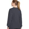 imageJockey Womens Scrubs Womens Classic Round Neckline Snap Scrub JacketCharcoal