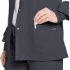 imageJockey Womens Scrubs Womens Classic Round Neckline Snap Scrub JacketCharcoal