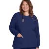 imageJockey Womens Scrubs Womens Classic Round Neckline Snap Scrub JacketNew Navy