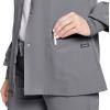 imageJockey Womens Scrubs Womens Classic Round Neckline Snap Scrub JacketPewter