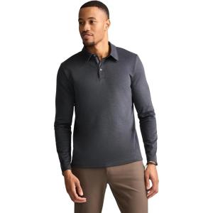 imageJockey Mens Activewear EVERACTIVE Long Sleeve Tech Pique PoloSlate Heather