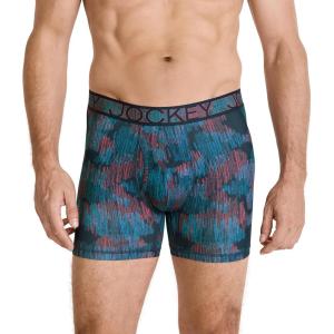 imageJockey Mens Underwear Active Microfiber 5quot Boxer BriefEtched Enigma