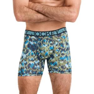 imageJockey Mens Underwear Active Microfiber 5quot Boxer BriefIncited Ikat