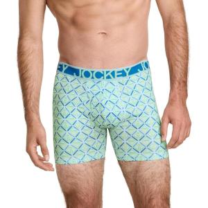 imageJockey Mens Underwear Active Microfiber 5quot Boxer BriefPainted Tile