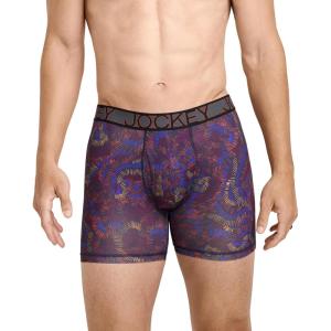 imageJockey Mens Underwear Active Microfiber 5quot Boxer BriefScratchboard