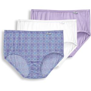 imageJockey Womens Underwear Supersoft Brief  3 PackCrochet TileSoft LilacWhite