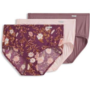 imageJockey Womens Underwear Supersoft Brief  3 PackDreamy Floral ThicketPrimrose PinkPurple Haze