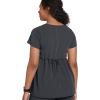 imageJockey Womens Scrubs Womens Empire Waist Maternity Scrub TopCharcoal