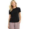 imageJockey Womens Activewear Organic Cotton Stretch Short Sleeve TeeBlack