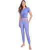 imageJockey Womens Sleepwear Soft Cool JoggerDashed Stripe