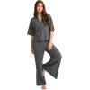 imageJockey Womens Sleepwear Waffle Sleep PantBlack Heather