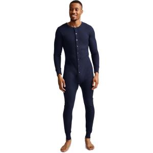 imageJockey Mens Loungewear Mens Waffle Union SuitJockey Blue