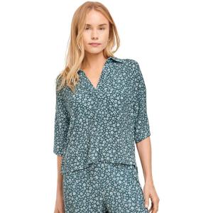 imageJockey Womens Sleepwear Waffle Short Sleeve TopIsland Floral