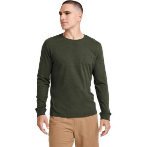 imageJockey Mens Casualwear Legacy Long Sleeve Crew Neck TShirtGreen Heather