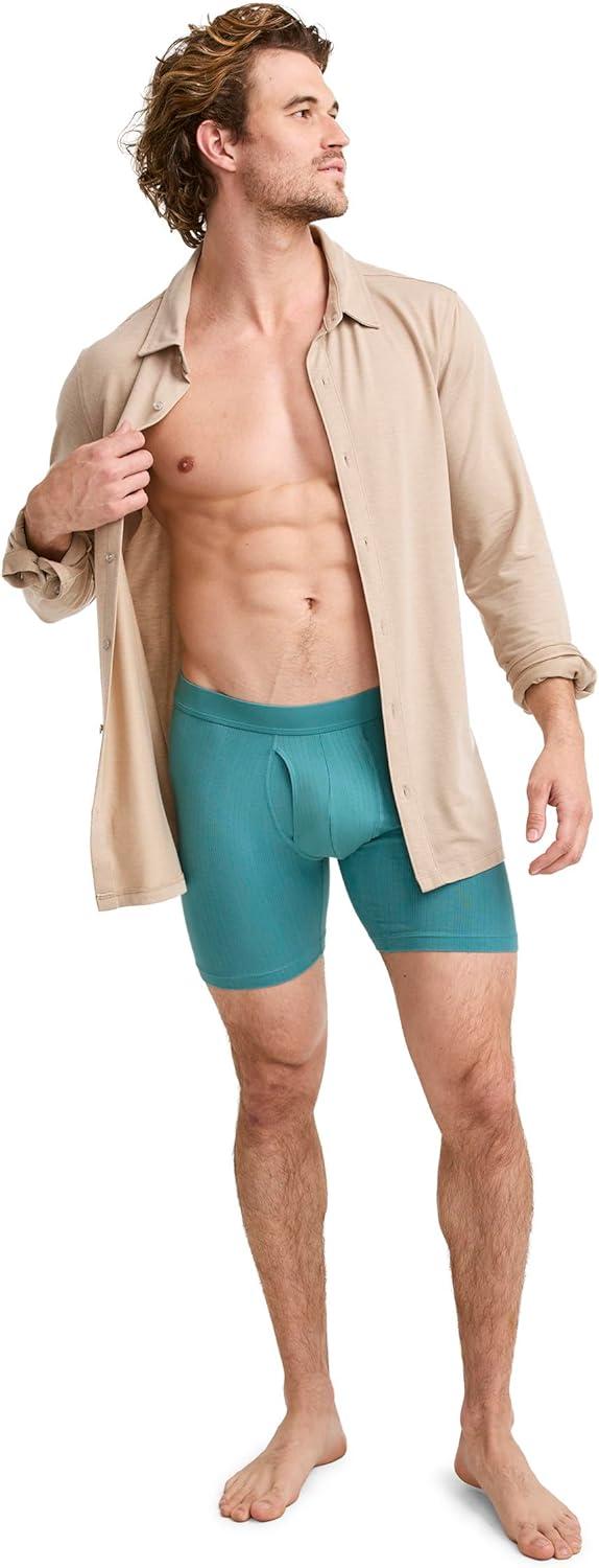 imageJockey Mens Underwear Hypersoft 360 6quot Boxer Brief  3 PackBeach Cove
