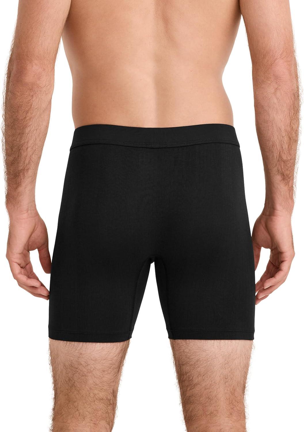 imageJockey Mens Underwear Hypersoft 360 6quot Boxer Brief  3 PackBlack