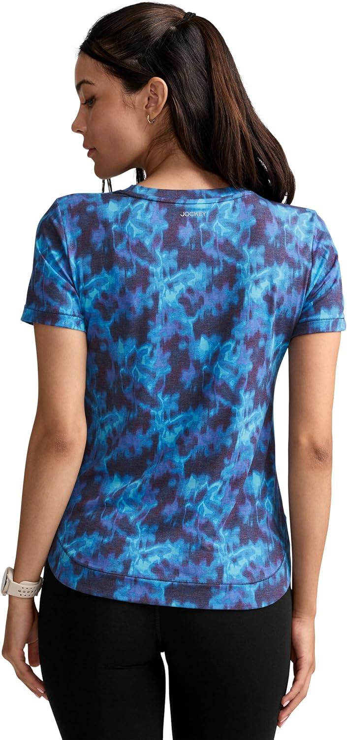 imageJockey Womens Activewear EVERACTIVE Short Sleeve Crew Neck TeeEcho Depths