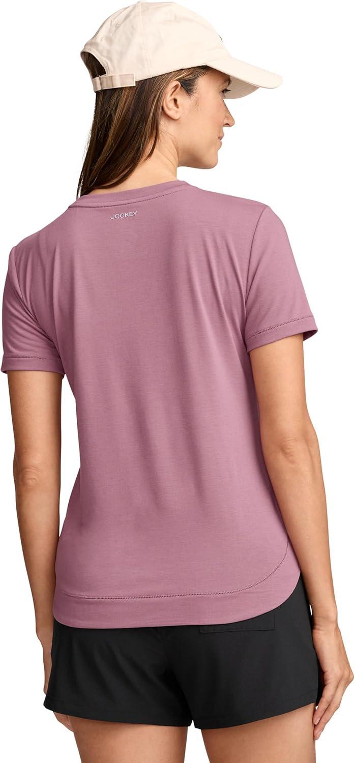 imageJockey Womens Activewear EVERACTIVE Short Sleeve Crew Neck TeePurple Haze