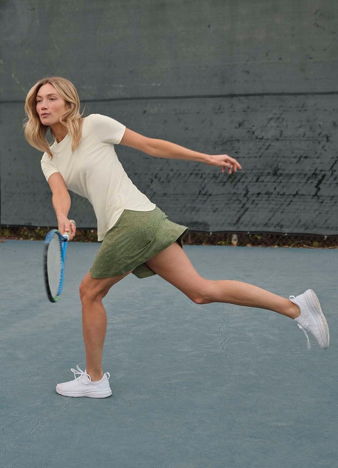 imageJockey Womens Activewear EVERACTIVE Short Sleeve Crew Neck TeeSandy Heather