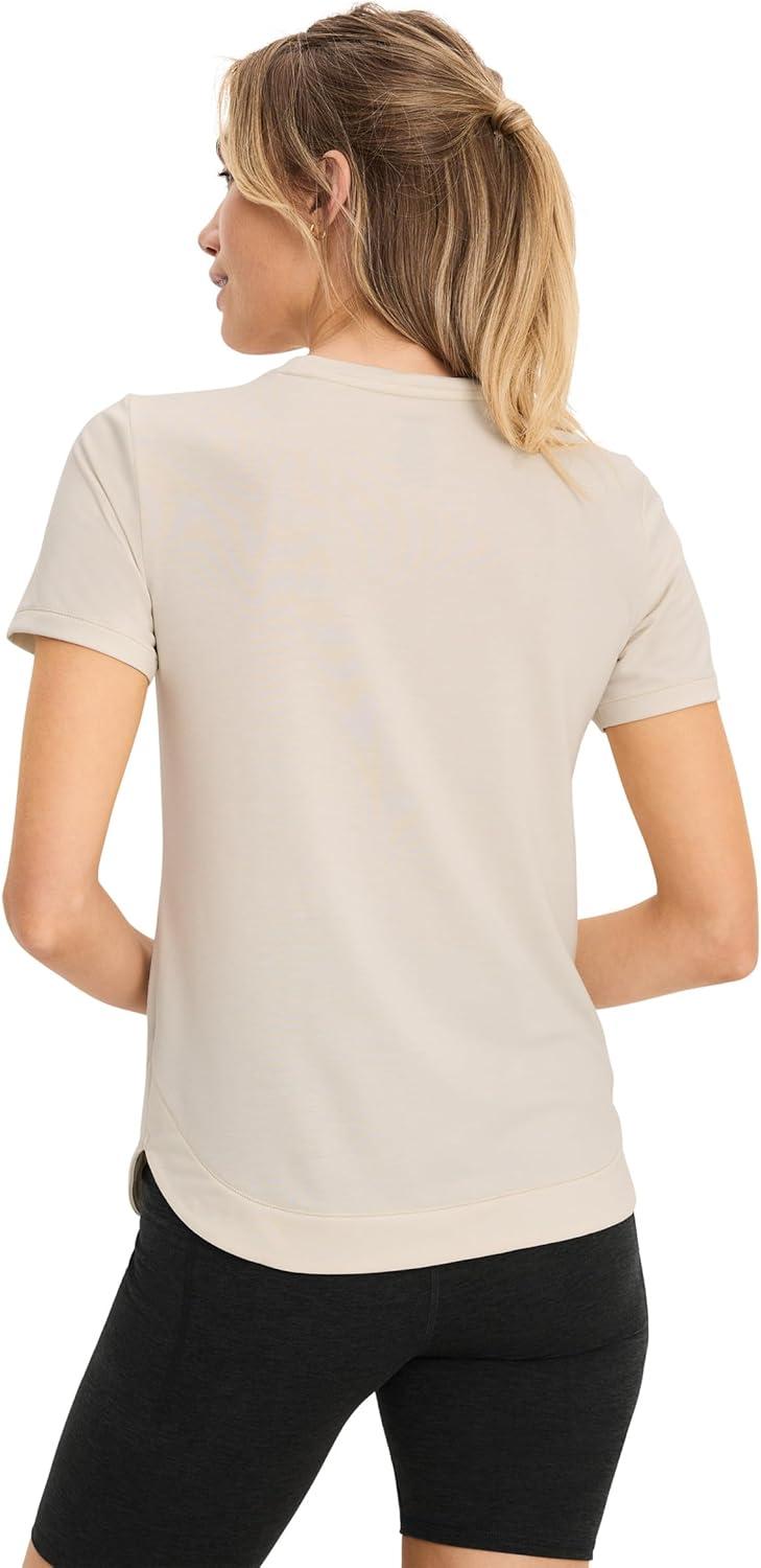 imageJockey Womens Activewear EVERACTIVE Short Sleeve Crew Neck TeeSandy Heather
