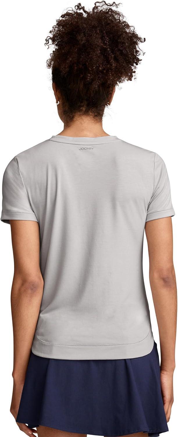 imageJockey Womens Activewear EVERACTIVE Short Sleeve Crew Neck TeeSolid Grey