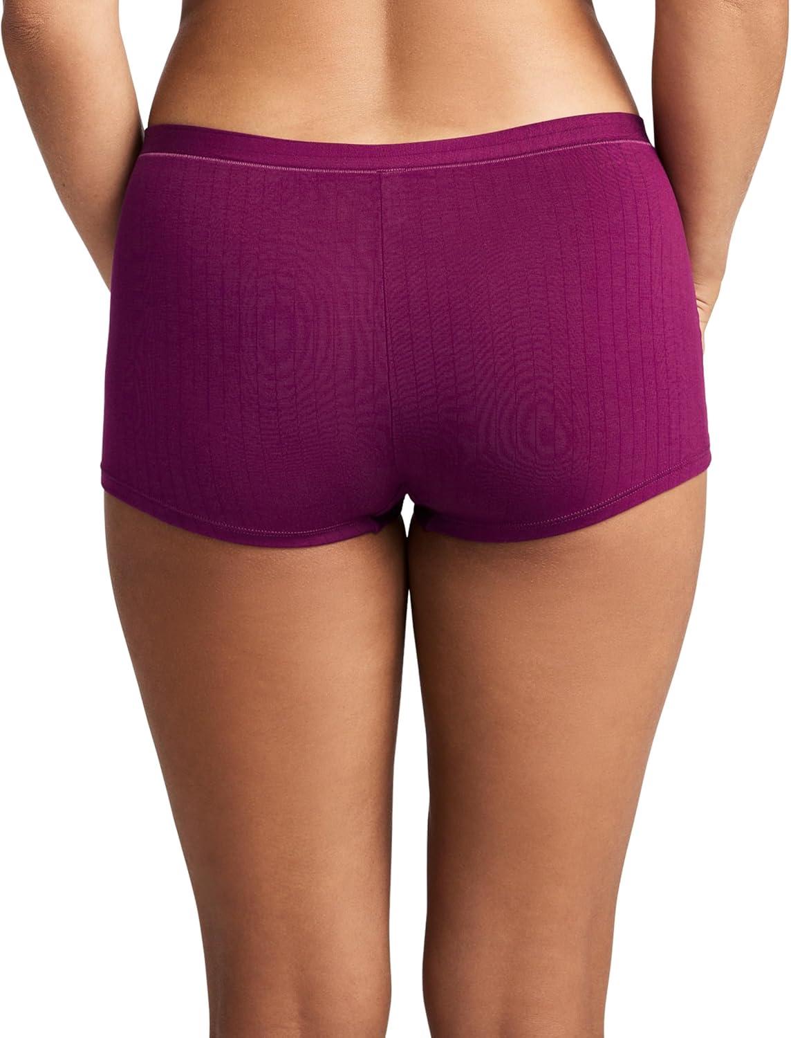 imageJockey Womens Underwear Light ampamp Airy BoyshortDeep Plum