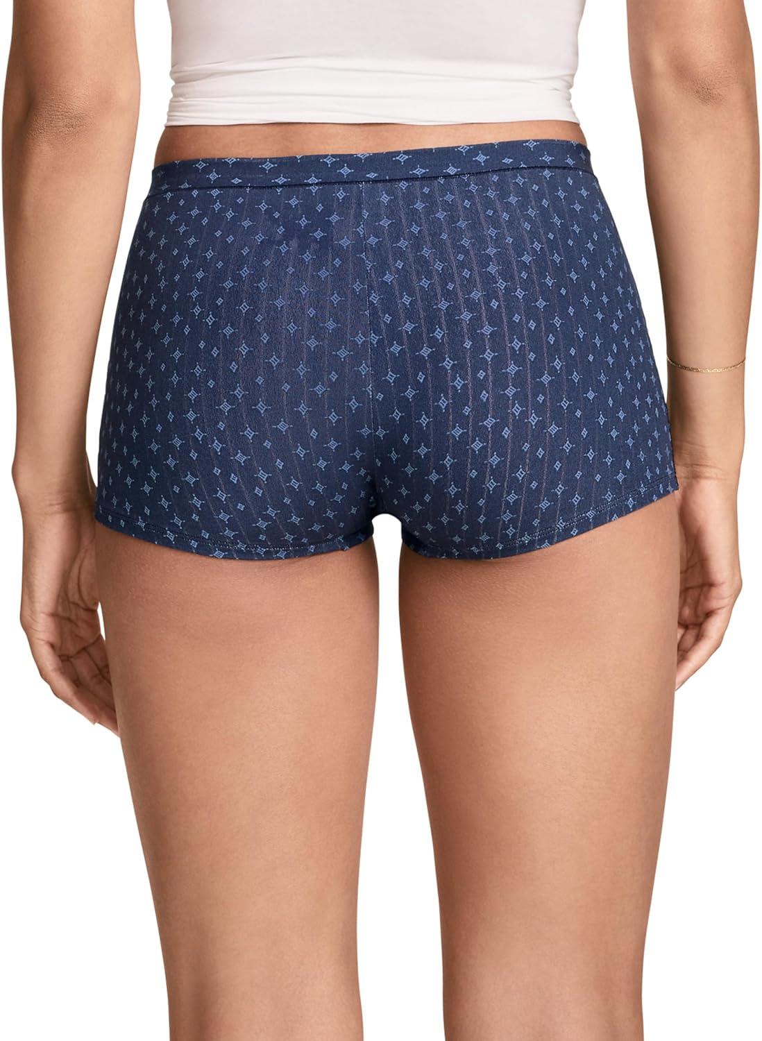 imageJockey Womens Underwear Light ampamp Airy BoyshortDrawn Stars