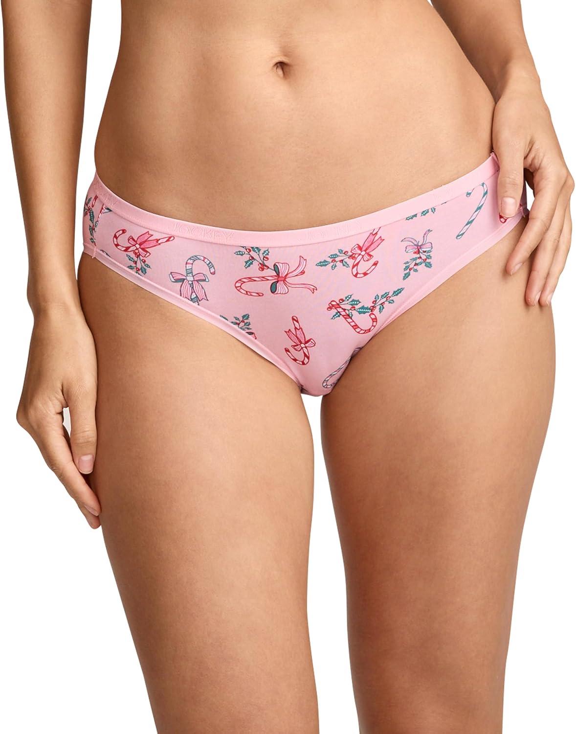 imageJockey Womens Underwear Organic Cotton Stretch Logo Bikini  3 PackDew Candy