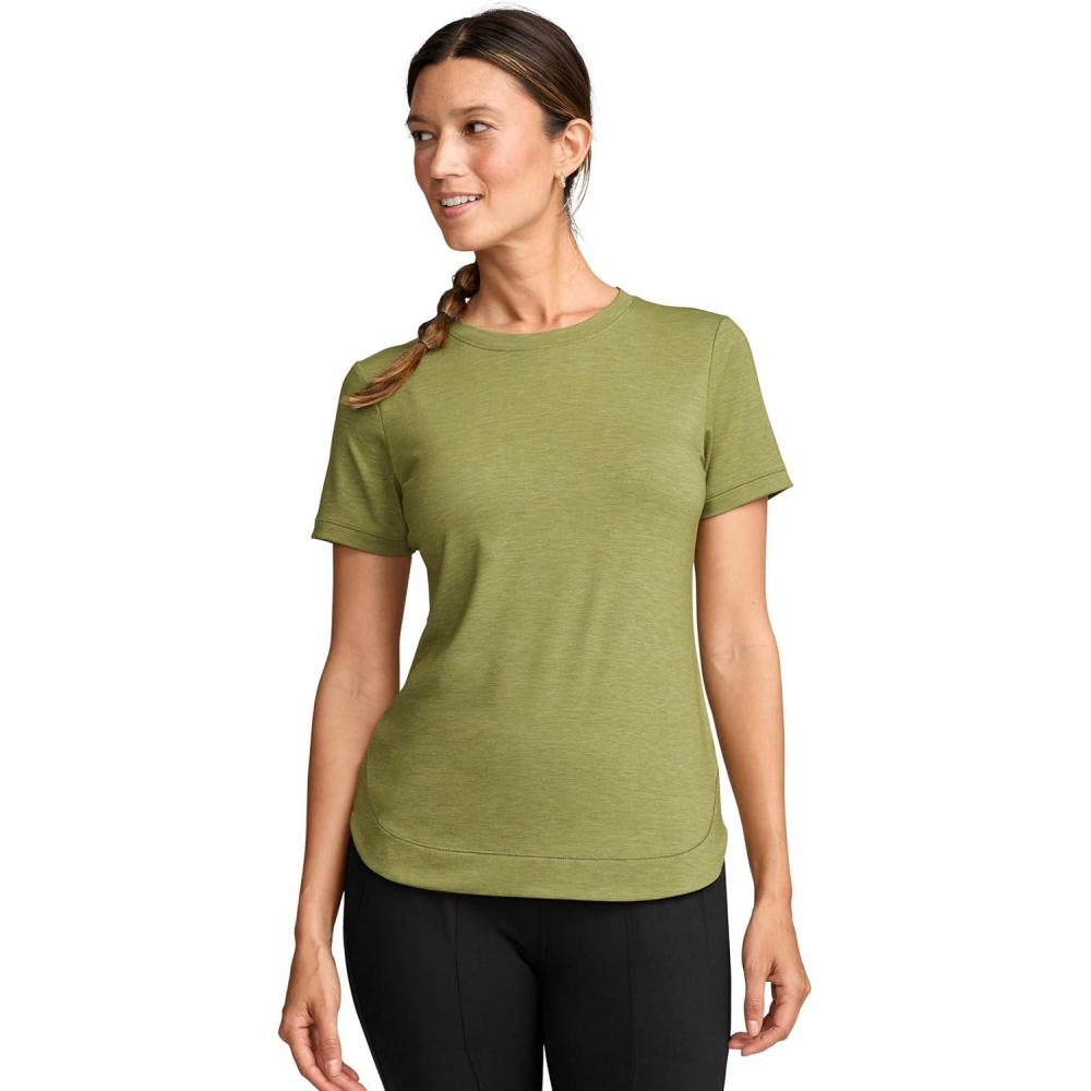 imageJockey Womens Activewear EVERACTIVE Short Sleeve Crew Neck TeeMarsh Heather