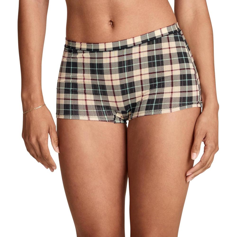 imageJockey Womens Underwear Light ampamp Airy BoyshortCozy Bay Plaid