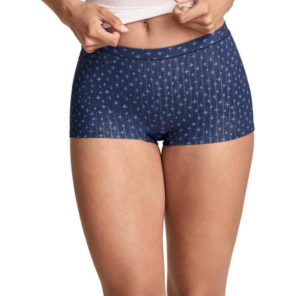 imageJockey Womens Underwear Light ampamp Airy BoyshortDrawn Stars