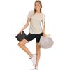 imageJockey Womens Activewear EVERACTIVE Short Sleeve Crew Neck TeeSandy Heather